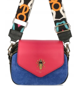 D94 torebka EGO skóra naturalna listonoszka 2 wymiennymi klapkami 2 paskami