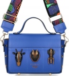 D28 Ego Azteca torebka listonoszka skórzana 2 paski kuferek klapką ćwiekami