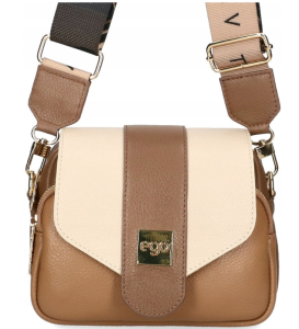 D63 torebka EGO creativity skórzana listonoszka z klapką 2 paskami