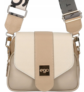 D63 torebka EGO creativity skórzana listonoszka z klapką 2 paskami