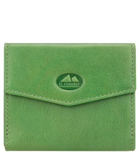 P407 Średni portfel El Forrest skóra naturalna RFID damski męski zatrzask
