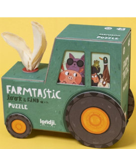 AB58 Puzzle Londji Farmtastick Farma Traktor z grą obserwacyjną