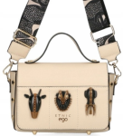 D28 Ego Azteca torebka listonoszka skórzana 2 paski kuferek klapką ćwiekami