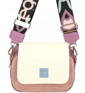 D94 torebka EGO skóra naturalna listonoszka 2 wymiennymi klapkami 2 paskami