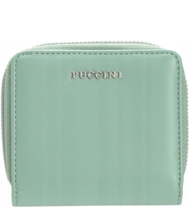 PU15 portfel damski na zamek Puccini ekoskóra BLP836A mały 11x13 cm