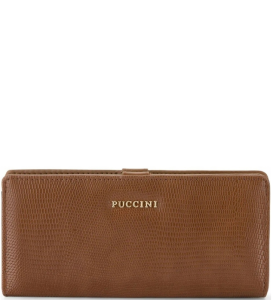 PU16 duży portfel damski Puccini ekoskóra 9,5x19 cm na zamek