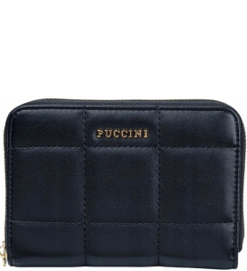 PU17 mały portfel damski Puccini ekoskóra 10x15 cm pikowany