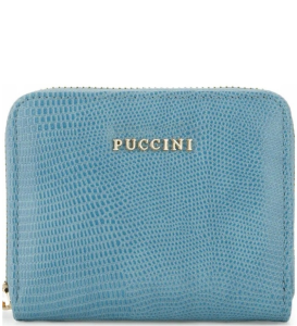 PU18 mały portfel damski Puccini ekoskóra 9,5x11,5 cm na zamek i zatrzask