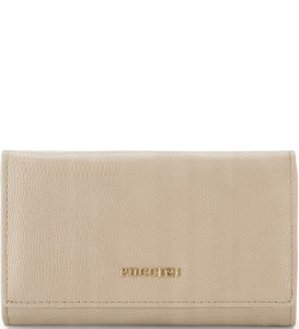 PU19 średni portfel damski Puccini na zatrzask ekoskóra 10x16 cm