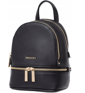 PU36 Puccini Timeless elegancki plecak miejski ekoskóra 10x17x22 cm
