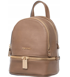 PU36 Puccini Timeless elegancki plecak miejski ekoskóra 10x17x22 cm