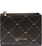 PU53 damski portfel Puccini Monogram mały elegancki na zamek zatrzask