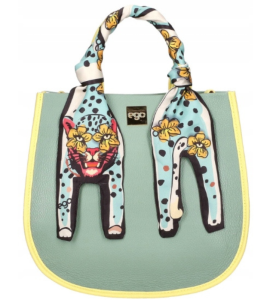 D113 torebka EGO listonoszka uchwyty szeroki pasek skóra Wild Flower