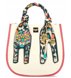 D113 torebka EGO listonoszka uchwyty szeroki pasek skóra Wild Flower