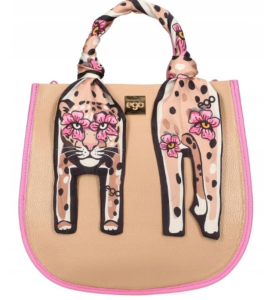 D113 torebka EGO listonoszka uchwyty szeroki pasek skóra Wild Flower