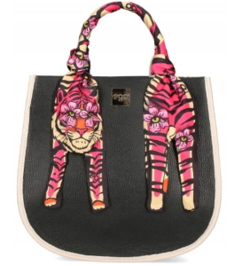 D113 torebka EGO listonoszka uchwyty szeroki pasek skóra Wild Flower