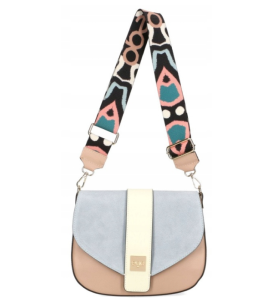 D98 torebka EGO Incecta listonoszka z dwiema klapkami i szerokim paskiem