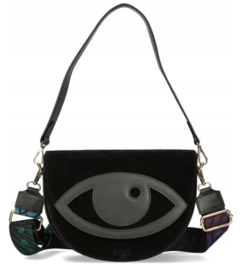 D30 Ego Seven Senses torebka listonoszka skórzana 3 paski półksiężyc oko