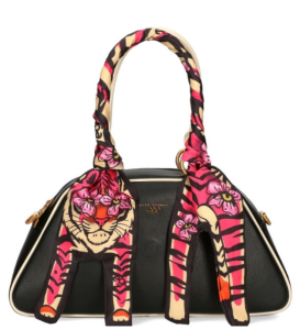 D121 torebka EGO torebko plecak uchwyty szeroki pasek skóra Wild Flower 2w1