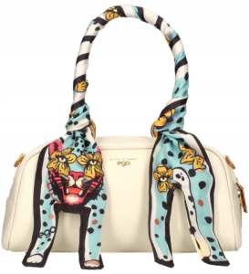 D122 torebka EGO torebka CLASSICA szeroki pasek skóra Wild Flower jamnik