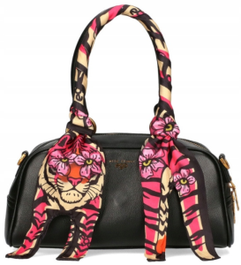 D122 torebka EGO torebka CLASSICA szeroki pasek skóra Wild Flower jamnik