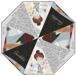 Anekke parasol składany automat aluminium poliwęglan Muse Sophia A101
