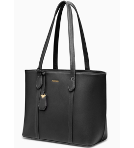 PU93 Torebka damska czarna shopper duża mieści A4 na ramię PUCCINI BML040D