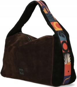 torebka EGO listonoszka zamszowa kuferek z frędzlami jamnik baguette D140