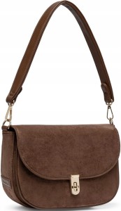 PUCCINI Torebka damska listonoszka eko zamsz BK2251029M PU160