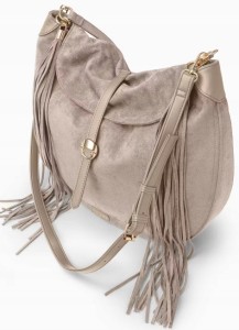 Torebka Shopper Duża Czarna PUCCINI Frędzle Na Ramię BK2261008D PU176