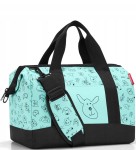 R04 Mała miękka Torba allrounder M kids Reisenthel cats & dogs wzór 29 mint