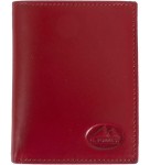 EE04 Skórzane Etui na karty El Forrest czerwone  RFID