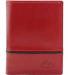 EE04 Skórzane Etui na karty El Forrest czerwono czarne RFID